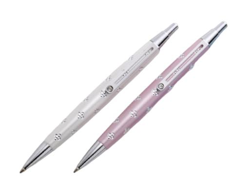 Aluminium metal pearl finish crystal gem ballpoint pen CB111-f