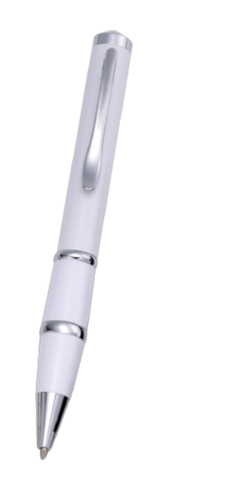 Glossy fashion crystal ball pen with chrome ring AD-004