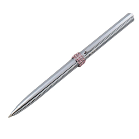 Brass metal fashion polished chrome crystal ball pen B70-HC