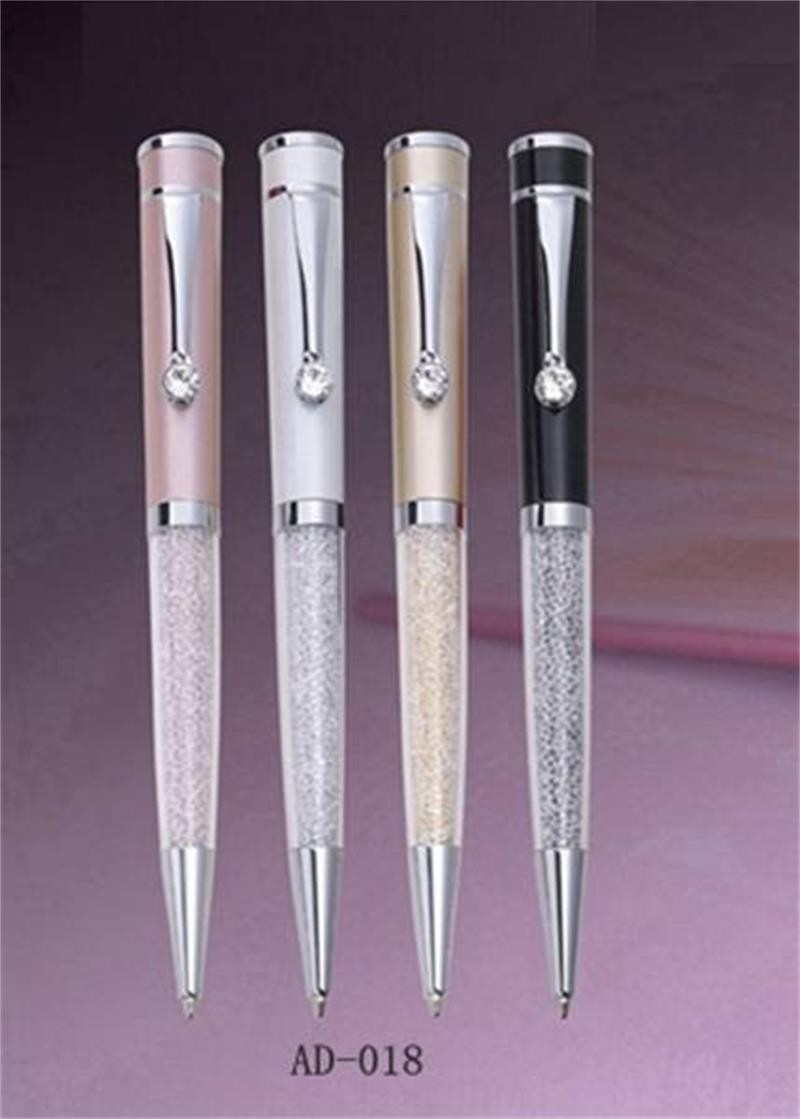 Luxury chrome-plated ballpoint pen with pearl finish AD-018