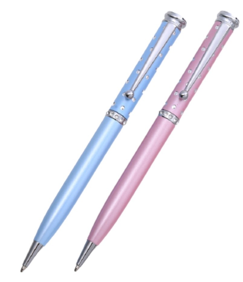 Pearly frosted diamond crystal point pen B-08-2