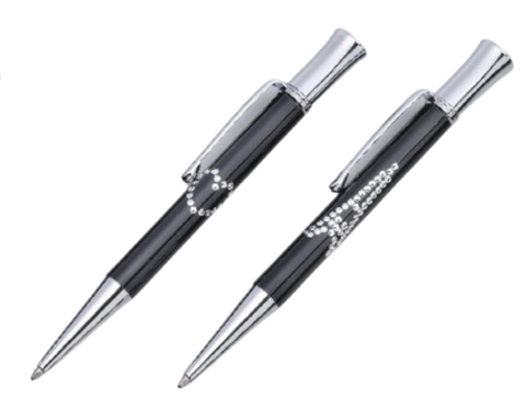 Aluminium Crystal Gem Ballpoint Pen B107C