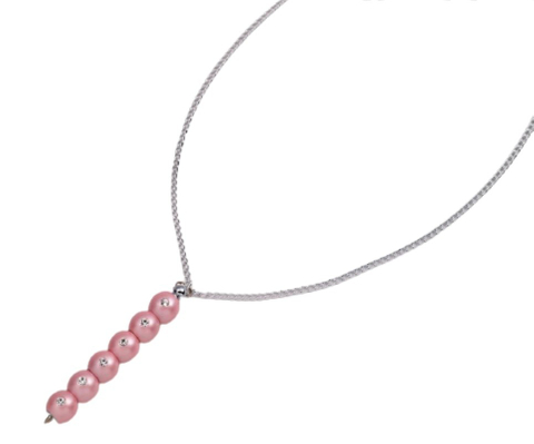 Pearl necklace chrome plated luxury crystal ball pen NB-LP