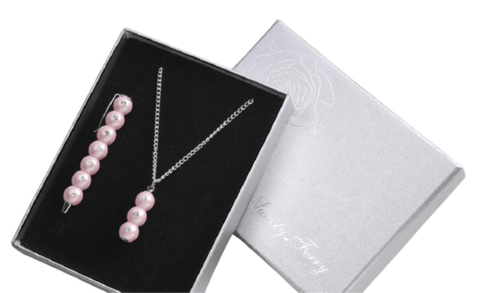 Pink Pearl Crystal Pen Set BN-13-03