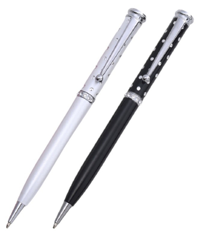 Pearly frosted diamond crystal point pen B-08-2
