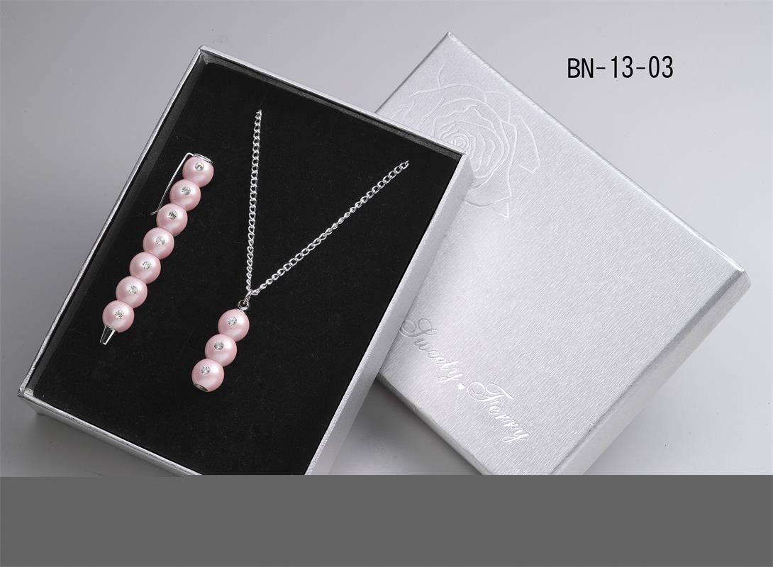 Pink Pearl Crystal Pen Set BN-13-03