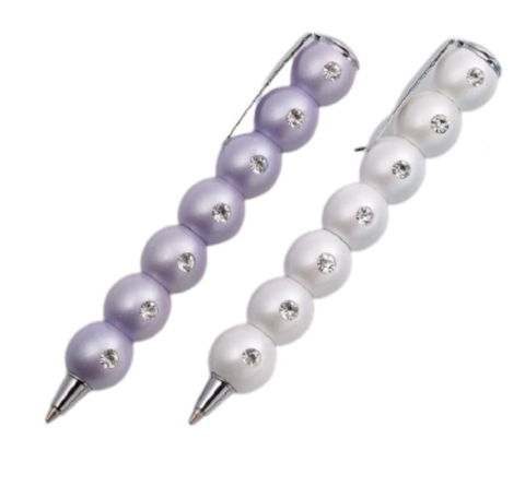 Pearly chrome-plated luxury crystal ball pen B13-LP